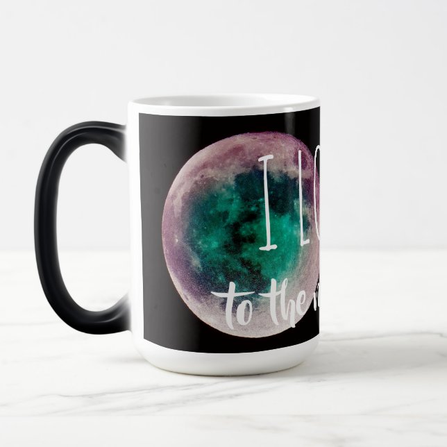 Caneca Mágica Amo-te à Lua e ao Morphed Mug. (Esquerda)