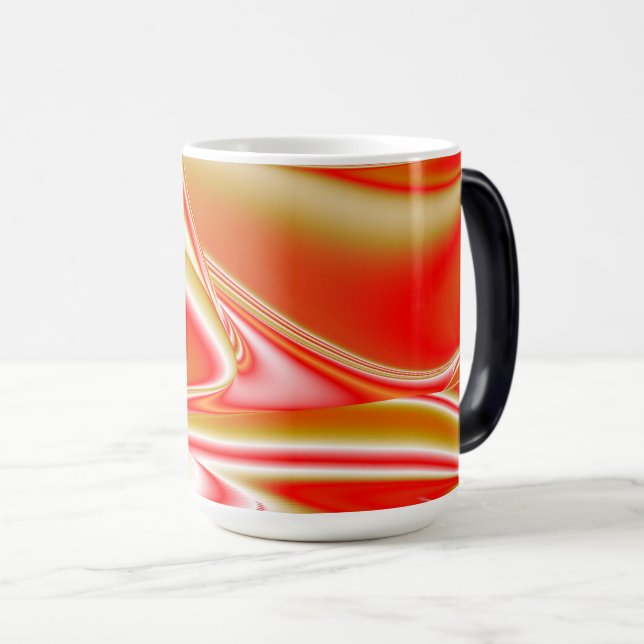 Caneca Mágica Amor e Abstrato 3D Rainbowart Dourado (Frente Esquerda)