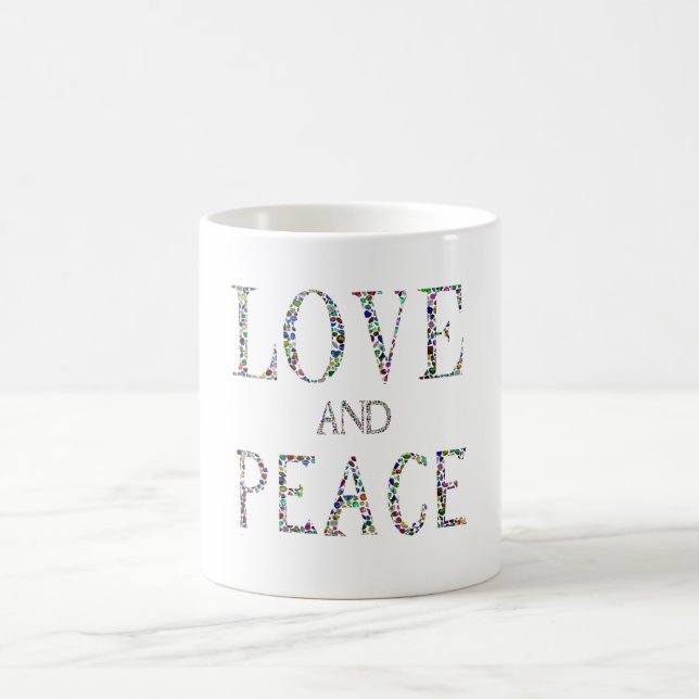Caneca Mágica Amor e Paz - Gemstone Lettering Design (Centro)