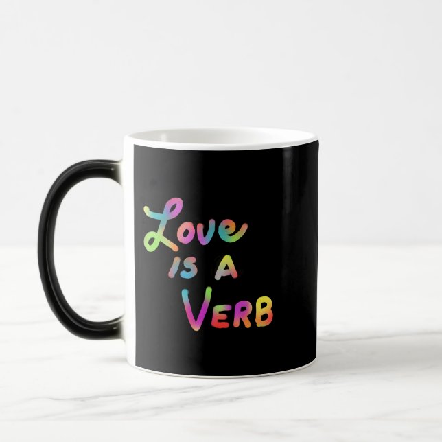 Caneca Mágica Amor é verbo (Esquerda)