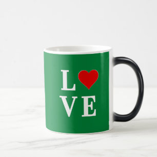 Caneca Mágica Amor Verde e Coração