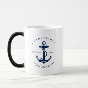 Caneca Mágica Âncora de Barco Azul Marinho Náutico da Família Pe