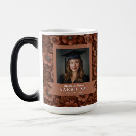 Caneca Mágica Anémonas Clássicas Graduada Floral Café