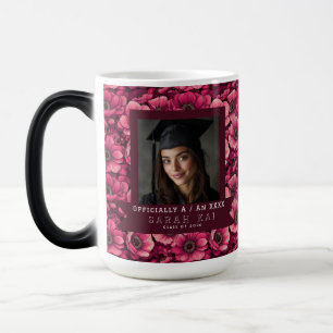 Caneca Mágica Anêmonas Fofas Presente Floral Para Graduado