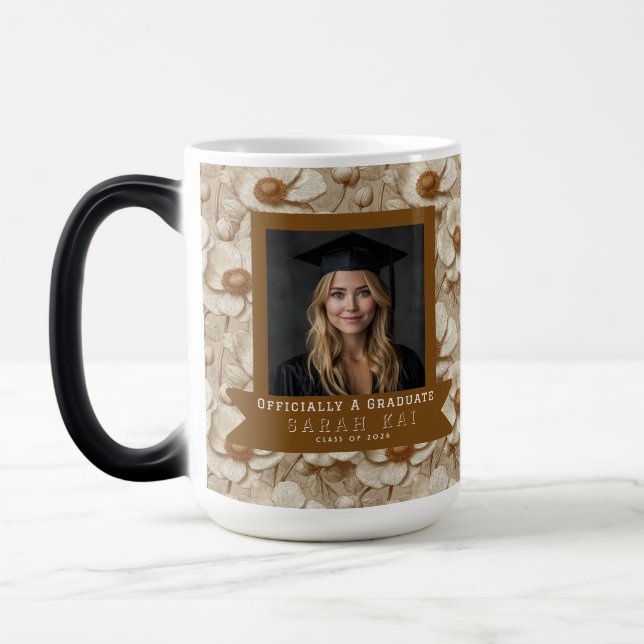 Caneca Mágica Anêmonas Ousadas Presente de Formatura Floral (Esquerda)