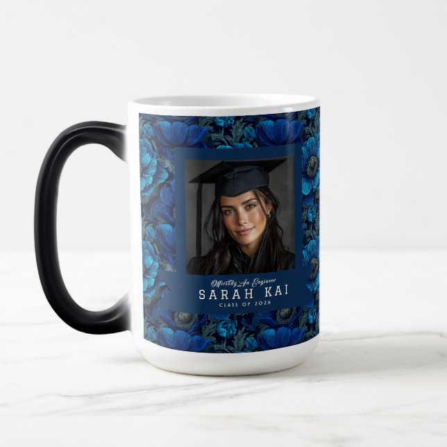 Caneca Mágica Anêmonas Únicas Presente de Flor Para Ela  (Esquerda)