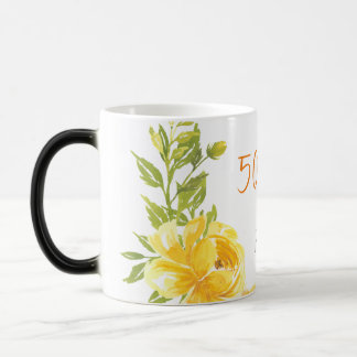 Caneca Mágica Aniversário de Casamento do Monograma do Elegante
