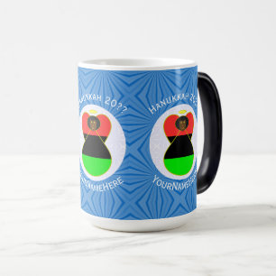 Caneca Mágica Anjo da Bandeira da Diáspora Africana Personalizad