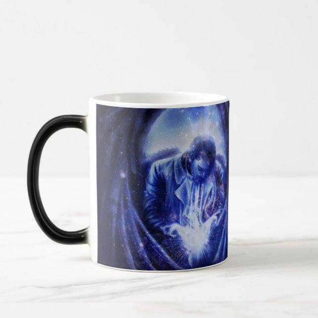 Caneca Mágica Anjo de Falln no azul (Esquerda)
