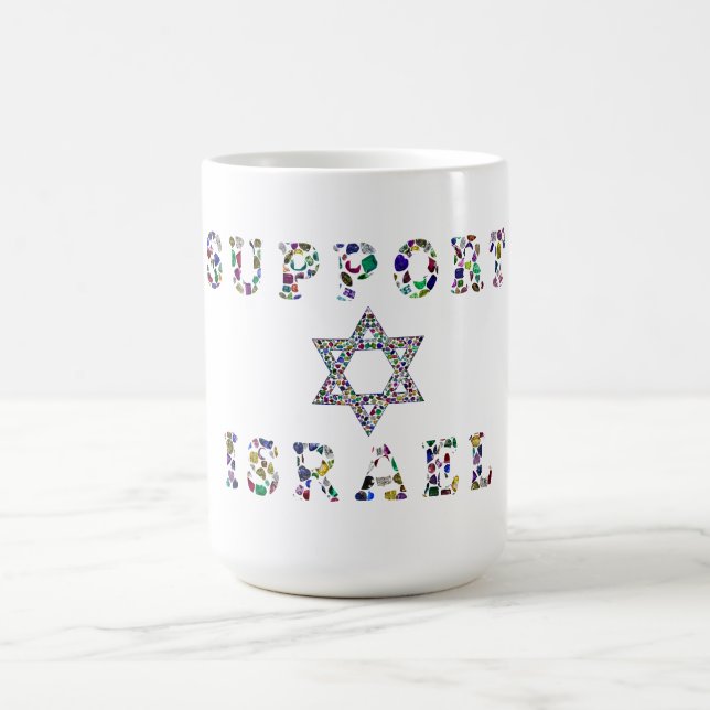 Caneca Mágica Apoiar Israel Diamond e Gemstone (Center)
