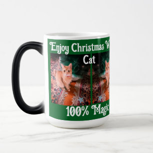 Caneca Mágica Aproveite o Natal Com o Gato  Foto texto personali