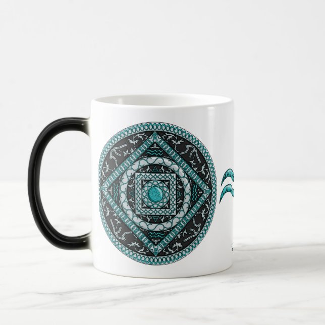 Caneca Mágica Aquarius Mandala Mug (Esquerda)