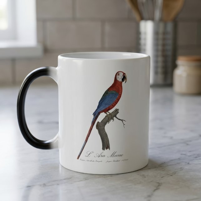 Caneca Mágica Arara-vermelha, Ara chloropterus (Red-and-green Macaw, Ara chloropterus. Color Morph Mug)