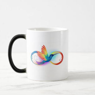 Caneca Mágica Arco-íris Hummingbird com símbolo Infinito