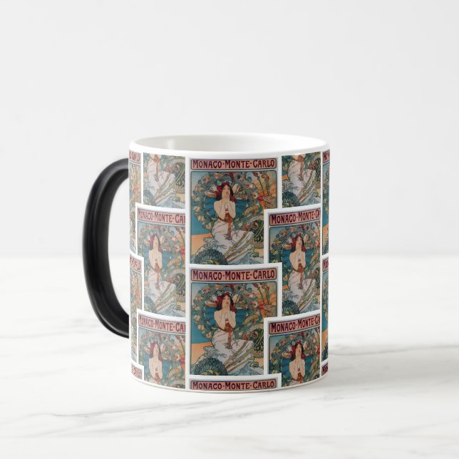 Caneca Mágica Art Nouveau Elegance: Beleza do Eterno (Frente Esquerda)