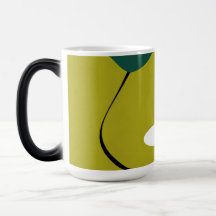 Arte Botânica Abstrata Flor de Margarida Minimalis