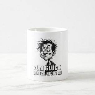 Caneca Mágica Arte de desenho animado com citação "Graças a Deus