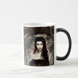 Caneca Mágica Arte de IA de Anjo Caído Steampunk Gótico