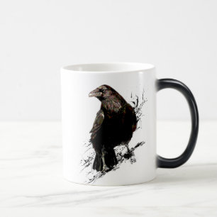 Caneca Mágica Arte de Raven Bird Arte Animal