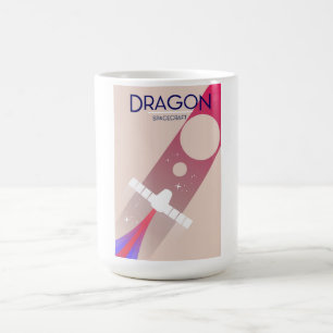 Caneca Mágica Arte espacial em estilo retrô da nave espacial Dra