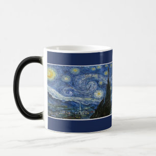 Caneca Mágica Arte Gráfica e Aquarela Starry Night Van Gogh Art