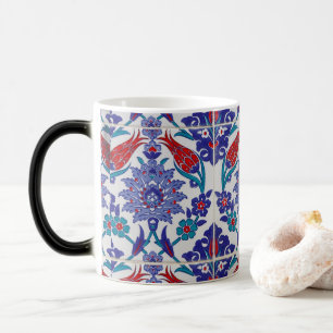 Caneca Mágica Arte visual floral de tulipa oriental arabesco tur