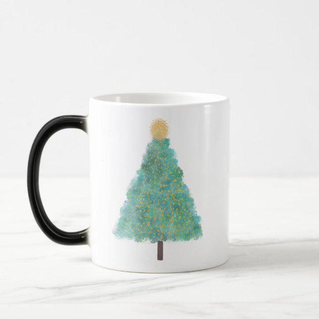 Caneca Mágica Árvore de natal brilhante verde (Esquerda)