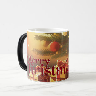 Caneca Mágica Árvore de Natal com Presentes Dourados