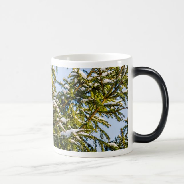 Caneca Mágica Árvore De Natal Verde Na Neve (Direita)