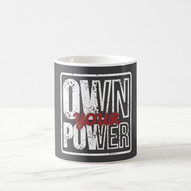 Caneca Mágica Assuma Seu Poder – Design de Citação Motivacional  (Centro)