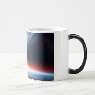 Caneca Mágica Astronauta Galáxia Terra Horizonte