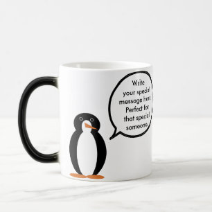Caneca Mágica Aterro de Aniversário Falando Sra. Penguin Persona