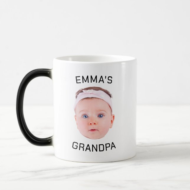 Caneca Mágica Avô Deu Mug, Cara De Bebê Personalizada, Presente  (Esquerda)