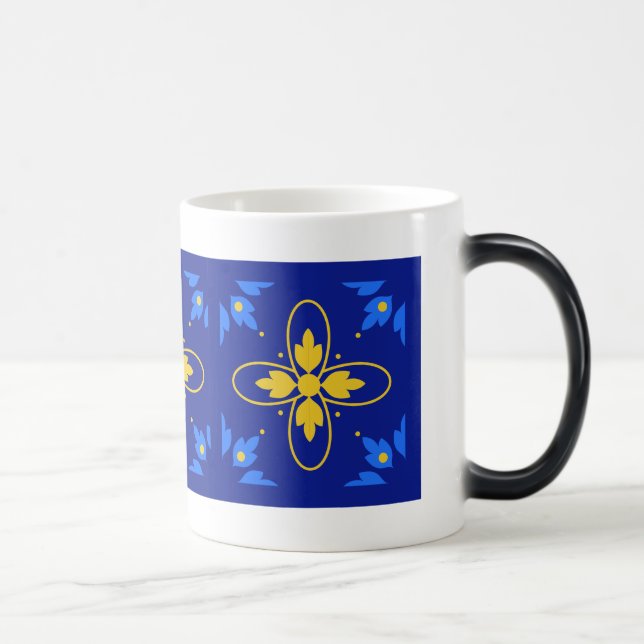 Caneca Mágica Azulejo Azul e Amarelo (Direita)