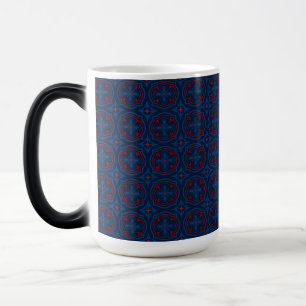Caneca Mágica Azulejos florais decorativos padrão