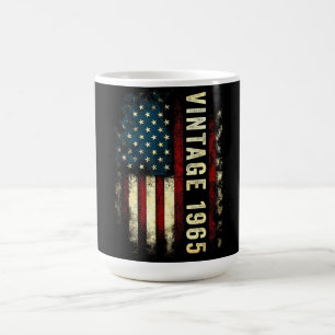 Caneca Mágica Bandeira Americana Vintage 1965 60 Anos de Idade 6