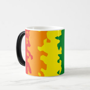 Caneca Mágica Bandeira do Orgulho Mosaico do Funky Boho Abstrato