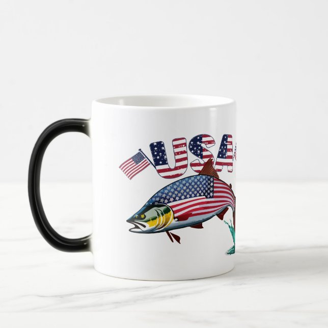 Caneca Mágica Bandeira Patriótica Coberta Truta Arco-Íris (Esquerda)