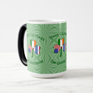 Caneca Mágica Bandeira Personalizada do Trevo Irlandês Tailandês