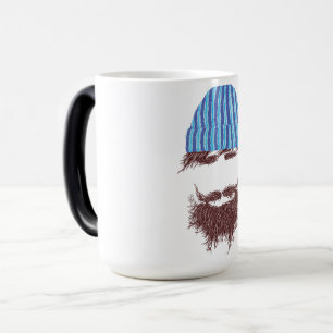 Caneca Mágica Barba Engraçada e Beanie Mug - Taça de Café Novida