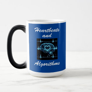 Caneca Mágica “Batimentos Cardíacos e Algoritmos” amor futurista