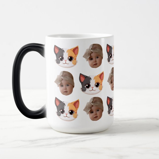 Caneca Mágica Bebê Cão Marido Enfrentando Engraçado Melhor Prese (Esquerda)