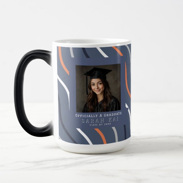 Caneca Mágica Bela Estampa de Faixa Phd Graduada (Esquerda)