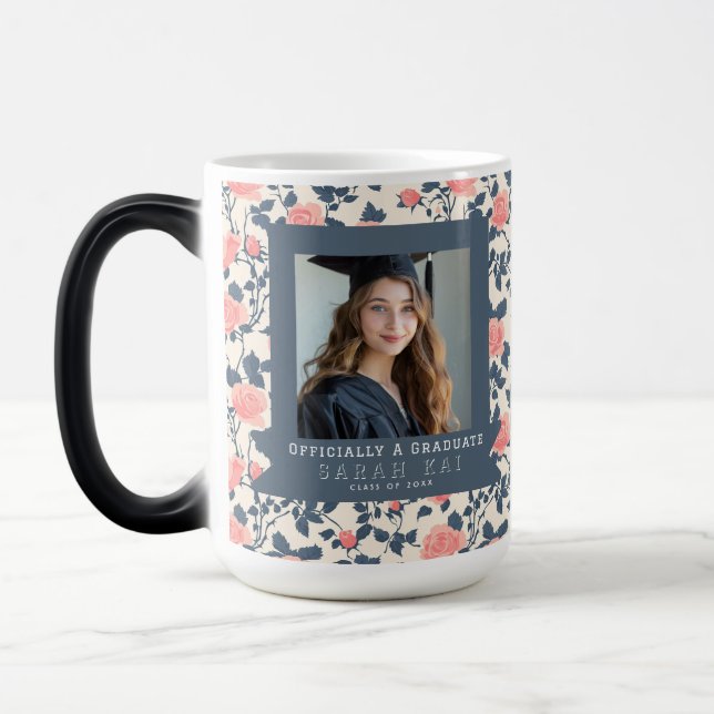 Caneca Mágica Bela Rosa Impressão Graduada (Esquerda)