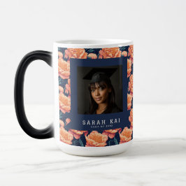 Caneca Mágica Belas Peônias Florais Escola de Ensino Médio Gradu