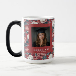 Caneca Mágica Belas Peônias Florais Marido Presente de Graduação