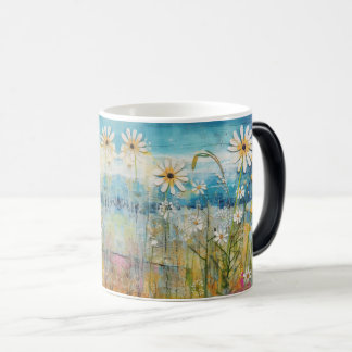Caneca Mágica Beleza Floral: Abstrato de Arte de Lavagem por Aqu