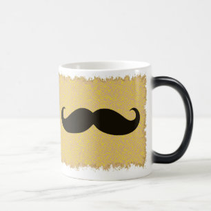Caneca Mágica Bigode preto engraçado