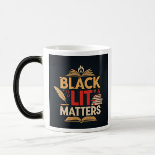 Caneca Mágica Black Lit Matters   Leia, Cresça, Resista 