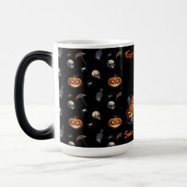 Caneca Mágica 🖤 Black Pumpkin King Halloween Mug 🎃